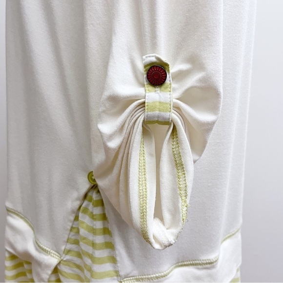 Matilda Jane Cream Ventriloquist Drop Hem Three Quarter sleeve Tunic Blouse Top - Picture 5 of 11